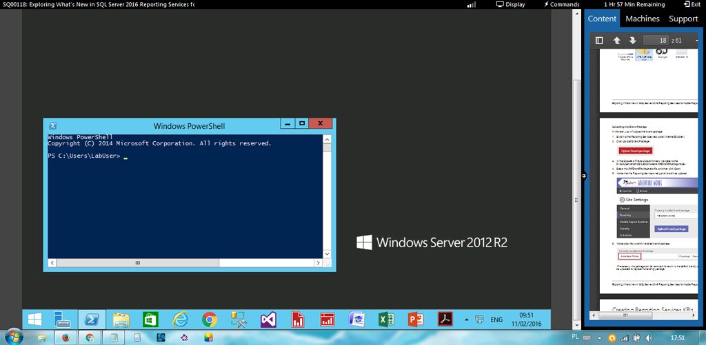 pulpit Windows Server w przeglądarce